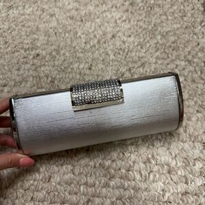 Silver Sparkly Clutch Purse